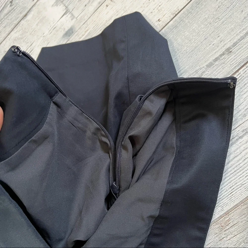 SUSINA WOMEN’S PENCIL SKIRT NAVY BLUE SIZE ZIPPER SLIT‎ BACK SIZE 2